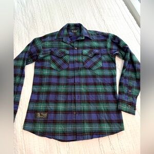 The Vermont Flannel Co Shirt Men’s Small Plaid Button Up Outdoor Handcrafted USA
